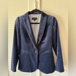 J. Crew Deep Blue Velvet Blazer